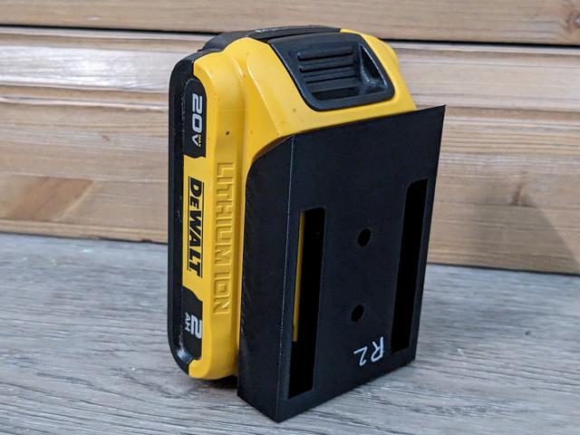Dewalt 18v/20v lithium ion battery mount 3D model thumbnail