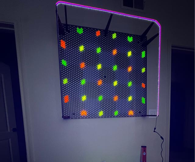 (HSW) Meterwall - Borders for 5x5 211x201mm Honeycomb Storage Wall (Sized for Core One) 3D model thumbnail