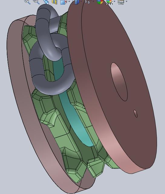 Barbotin pour chaine de 10mm (gypsy for 10mm chain) 3D model thumbnail