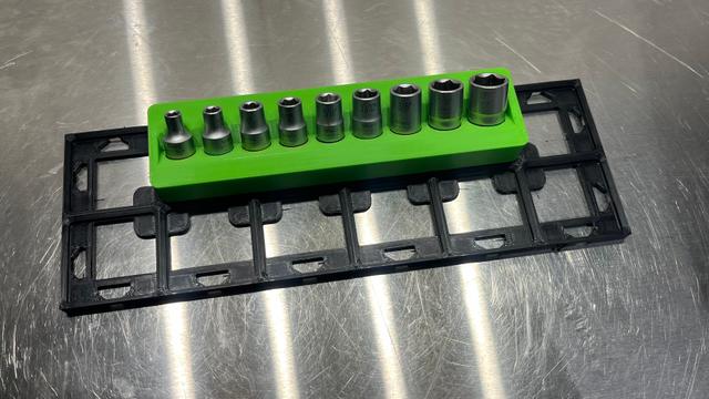 Wera 1/4 Imperial Socket Holder Gridfinity 3D model thumbnail
