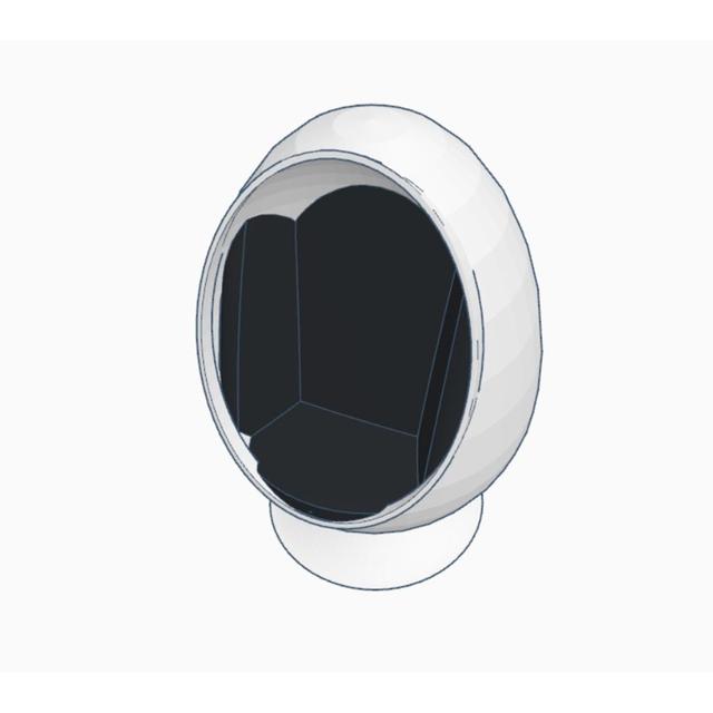Silla Egg Men In Black 3D model thumbnail