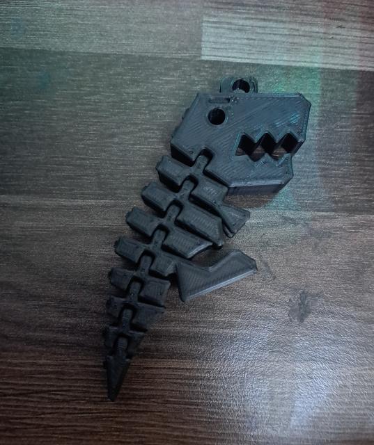 Flexi Dino Keychain 3D model thumbnail