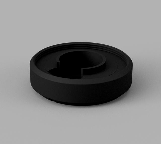 Custom E27 Lamp Base for "Waves" Designer Lamp by JH 3D model thumbnail