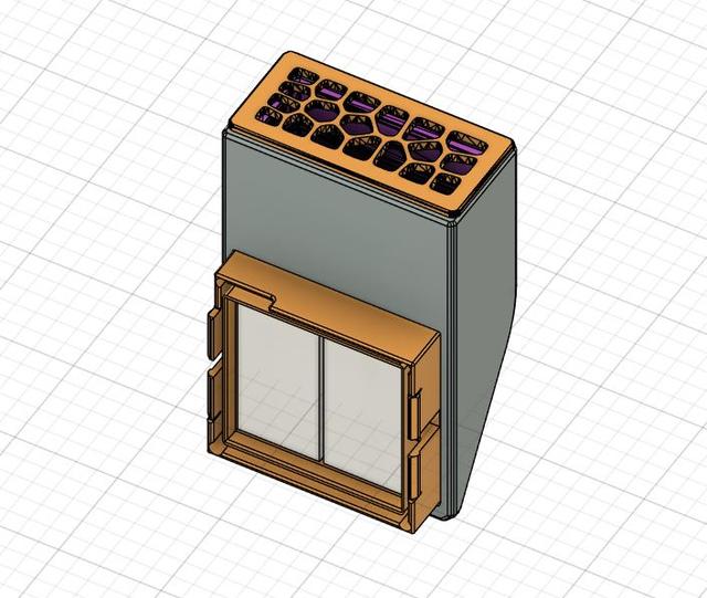 PB Design - External Carbon/HEPA Filter for original Creality K1 MAX Exhaust Fan 3D model thumbnail