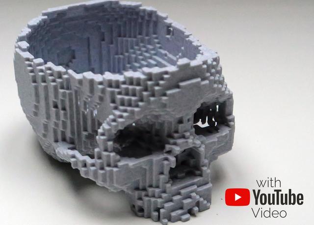 Low Poly SKULL (Minecraft Edition) 3D model thumbnail