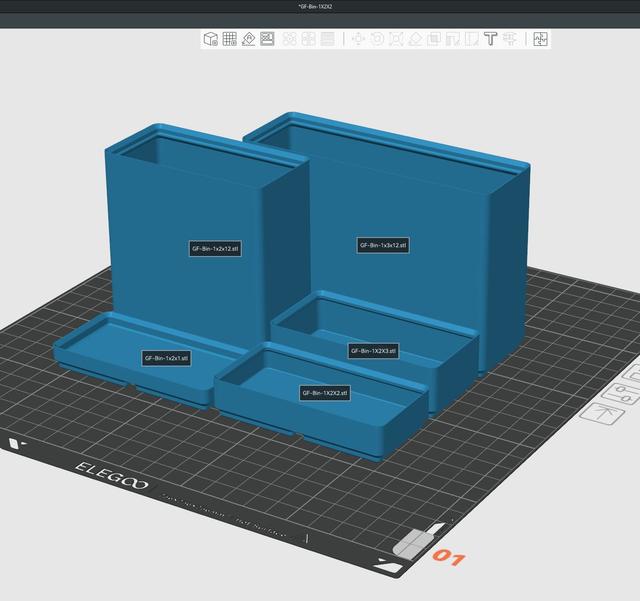 Gridfinity Plain Bin - remix 3D model thumbnail