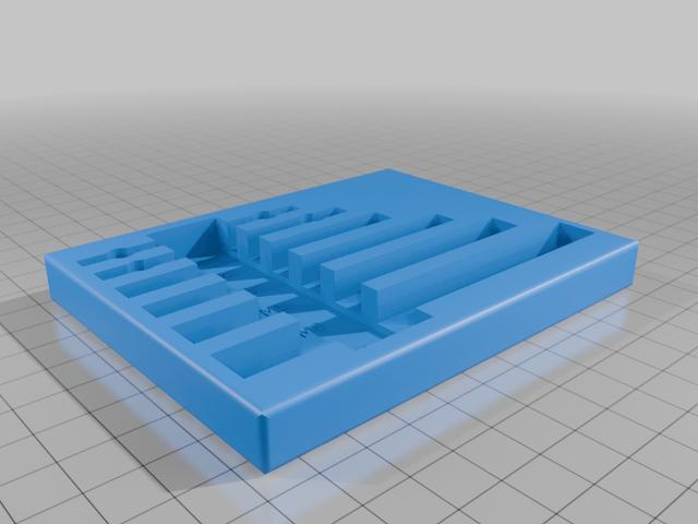 tappenset tray houder bakske afgeronde randen 3D model thumbnail