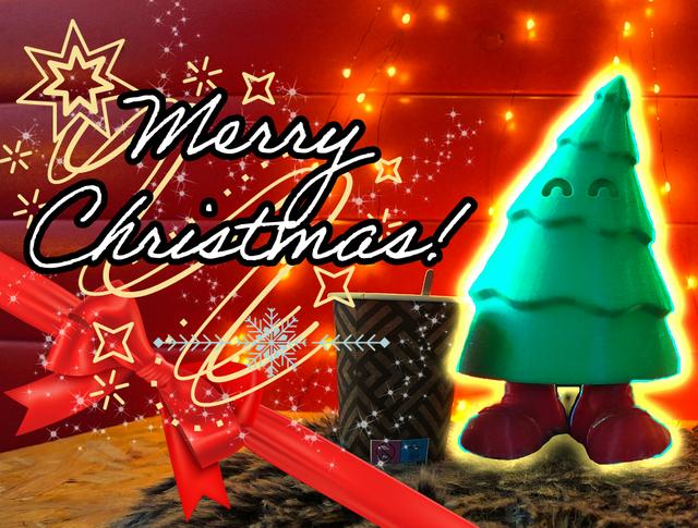 Giant scale fix for Cute Christmas tree with shoes 3D model thumbnail