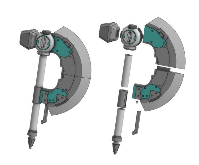 Rotta the Hutt"s Axe(The Mandalorina and Grogu) 3D model thumbnail