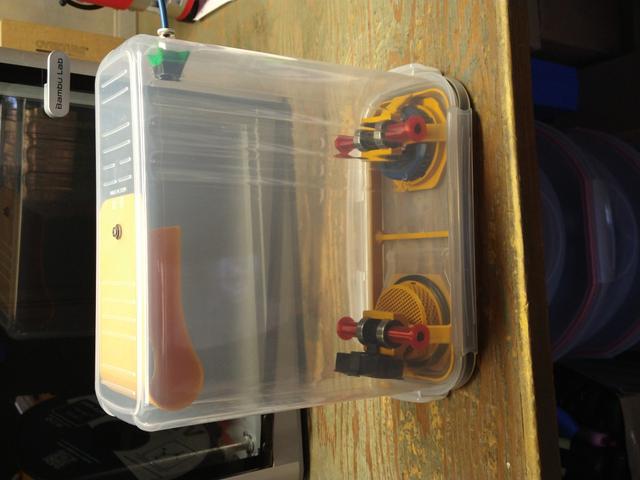 Remix - One-piece base for Filament Dry Box various Spools 3D model thumbnail