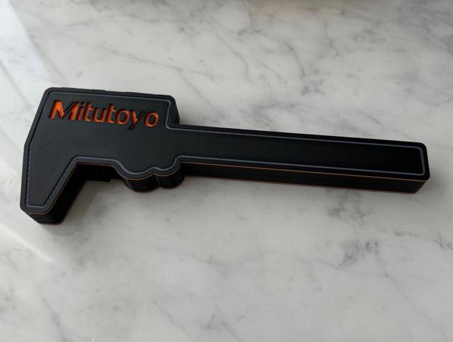 Mitutoyo Digital Caliper Case, Fits Scroll Wheel, W/Logo 3D model thumbnail