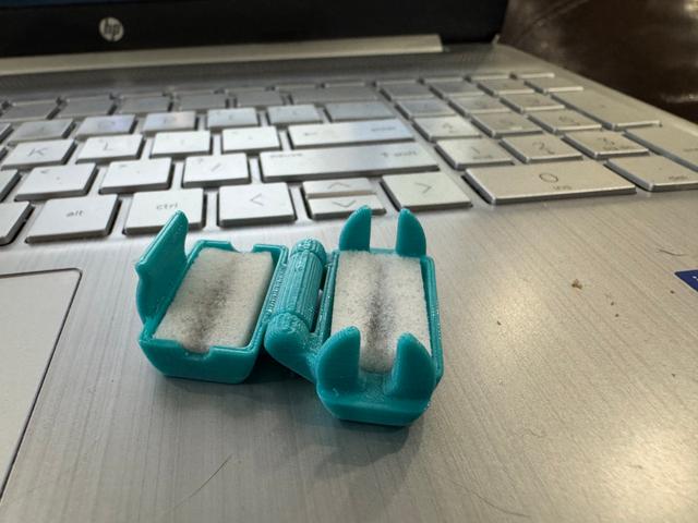 Filament Dust Filter Cleaner with Wings 3D model thumbnail