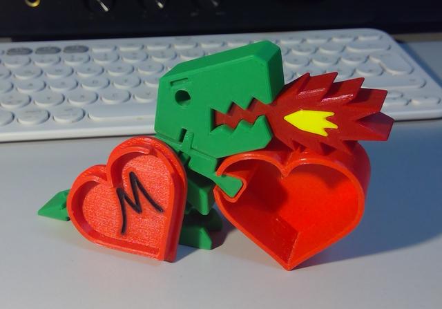 Heart-Container for Flexi-Rex 3D model thumbnail