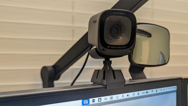 Pan & Tilt 1/4-20 Webcam Monitor Mount 3D model thumbnail