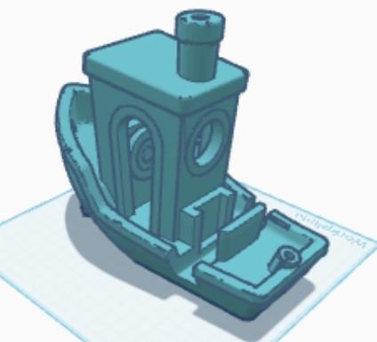 Giant Benchy phone stand remix 3D model thumbnail