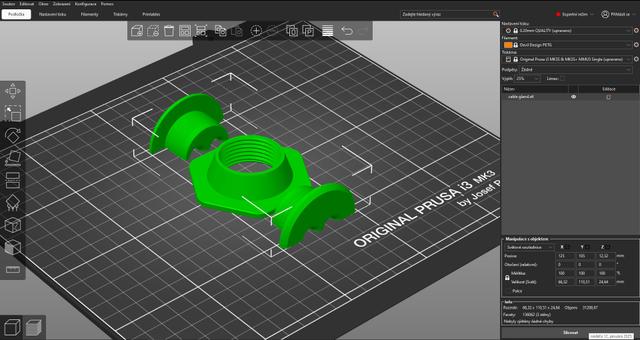 Cable gland 32mm 3D model thumbnail