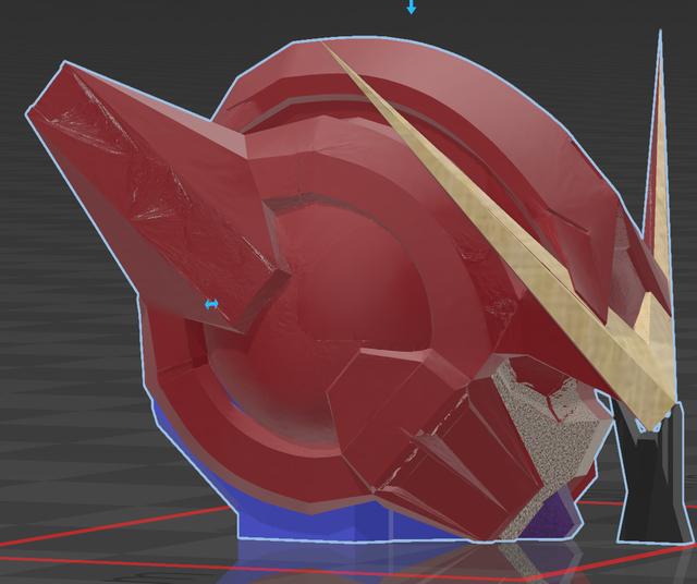 Dummy 13 Gundam Head 3D model thumbnail