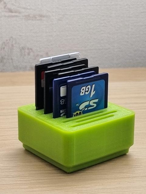 Gridfinity SD Card Holder 3D model thumbnail