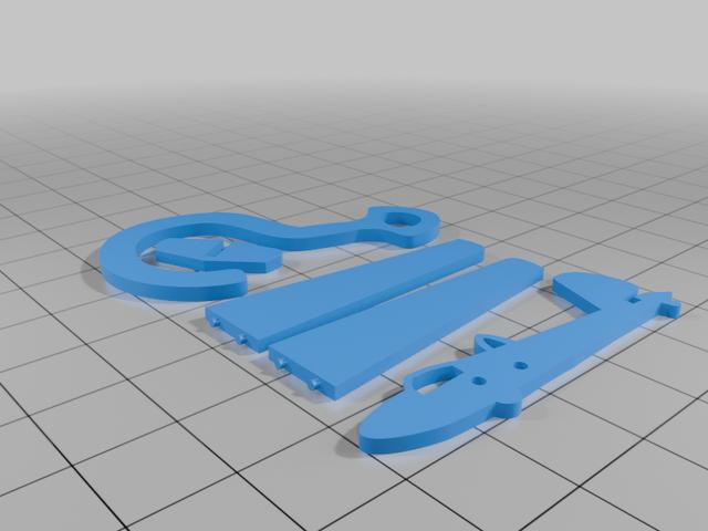 SGS 1-26 Glider Car Decoration 3D model thumbnail