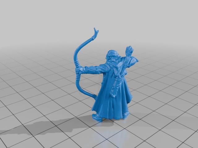 Wood Elf Captain 3D model thumbnail