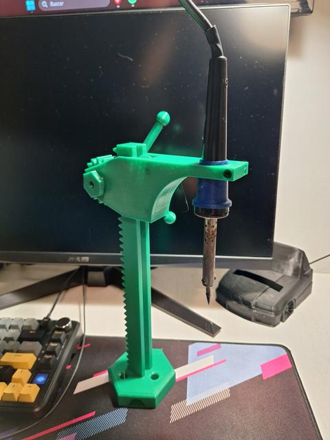 Fully 3D Printed Heat Set Press carriage Remix for 24mm cheapest soldering iron 3D model thumbnail