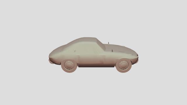 Toyota Sports 800 1967 lowpoly for 3D-printing 3D model thumbnail