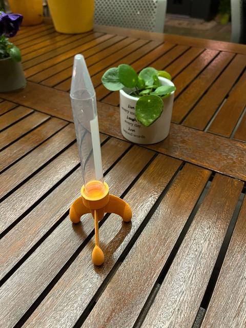 TestTube Rocket for Kids Party 3D model thumbnail