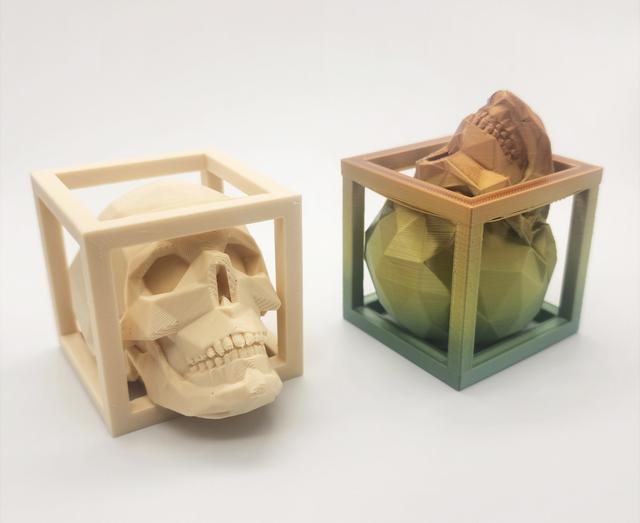 Low Poly Captured Skull - No Supports 3D model thumbnail