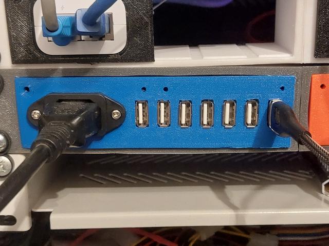 Parametric modular USB PSU insert 3D model thumbnail