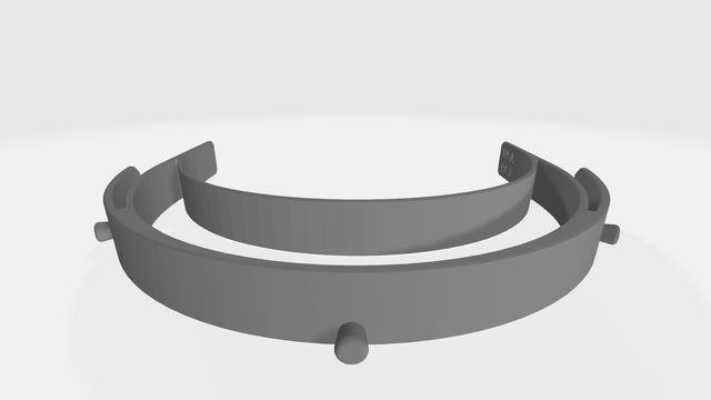 US Version Headband with Larger Knobs 3D model thumbnail