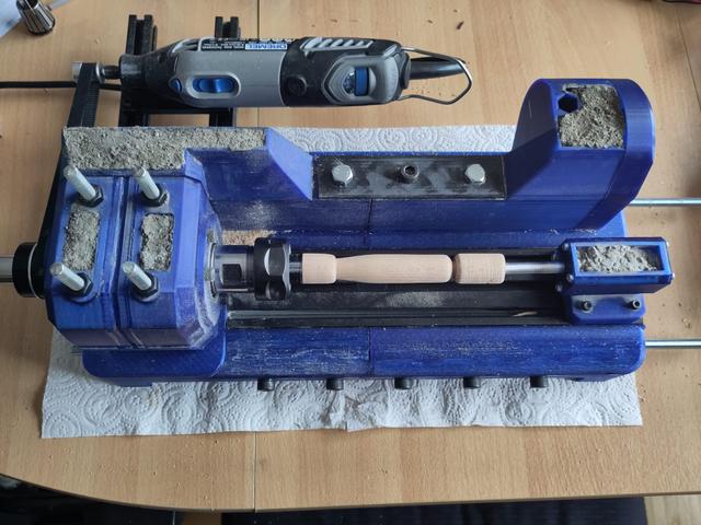 Dremel Mount for Open Lathe V1 3D model thumbnail