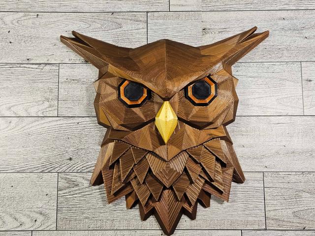 Midnight Hunter Owl Wall Art 3D model thumbnail