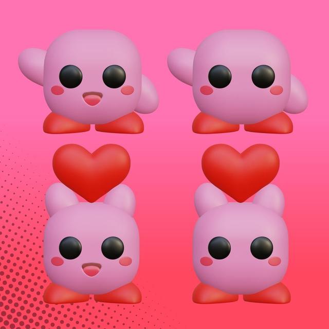 Kirby Funko Pop 3D model thumbnail
