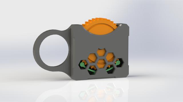 Fidget Ring Clicking Wheel 3D model thumbnail
