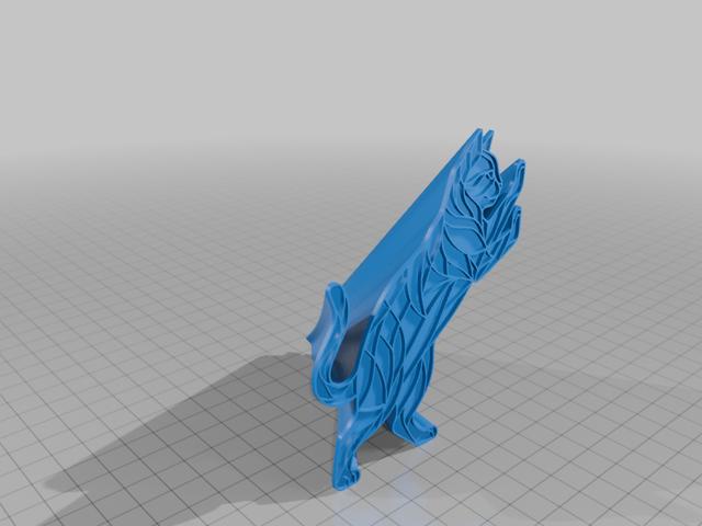 Cat book end 3D model thumbnail