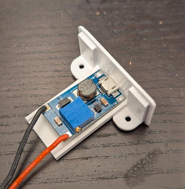 Back plate for Modular Desk Fan for Micro USB to MT3608 adjustable power supply 3D model thumbnail