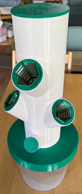 Upgraded Modular Hydroponics Tower - AddOns 3D model thumbnail