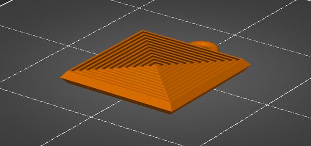 A model of the square fidget as a keychain 3D model thumbnail