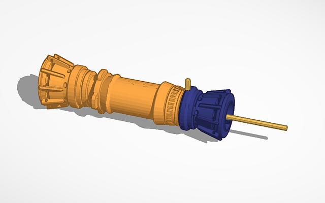 3 MM Lightsaber Allen Key Holder 3D model thumbnail