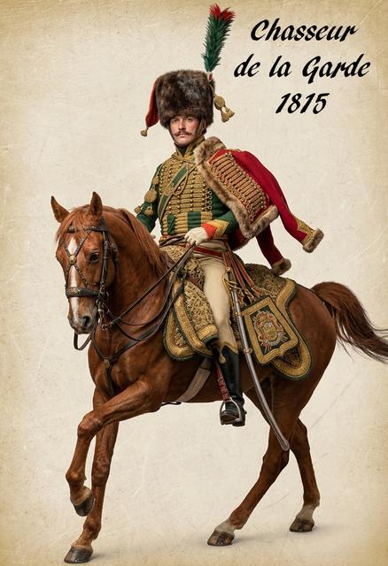 Soldat de l'empire no 70: le chasseur de la garde a cheval 1815 3D model thumbnail