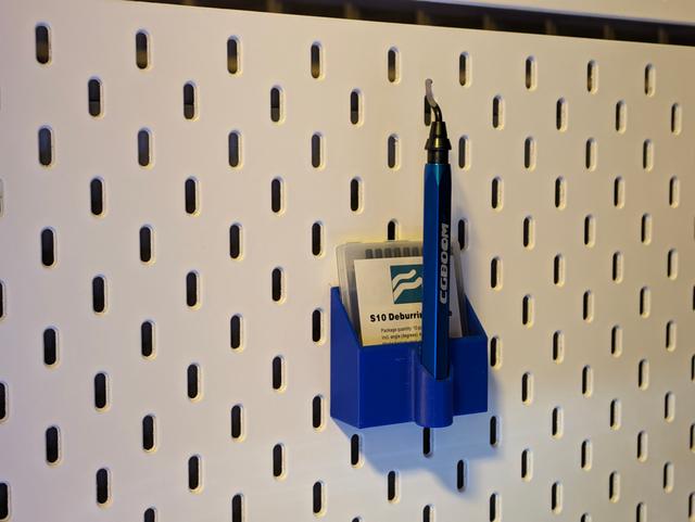 Deburring tool holder for IKEA Skadis 3D model thumbnail