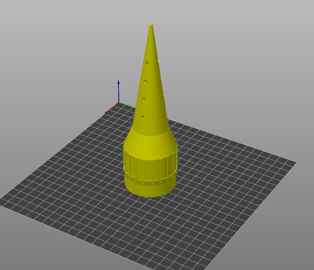 5L watering bottle spike 3D model thumbnail