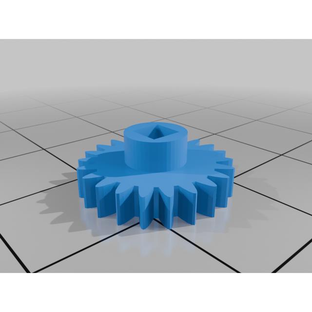 Gemmy 22 tooth square shaft gear  3D model thumbnail