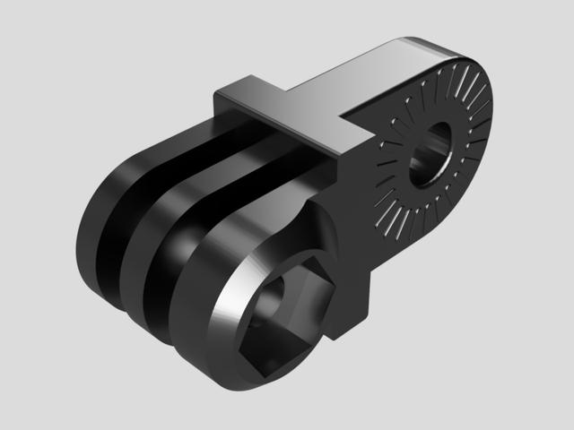 GoPro adapter for Articulating Camera Mount for Prusa MK3 and MK2 3D model thumbnail