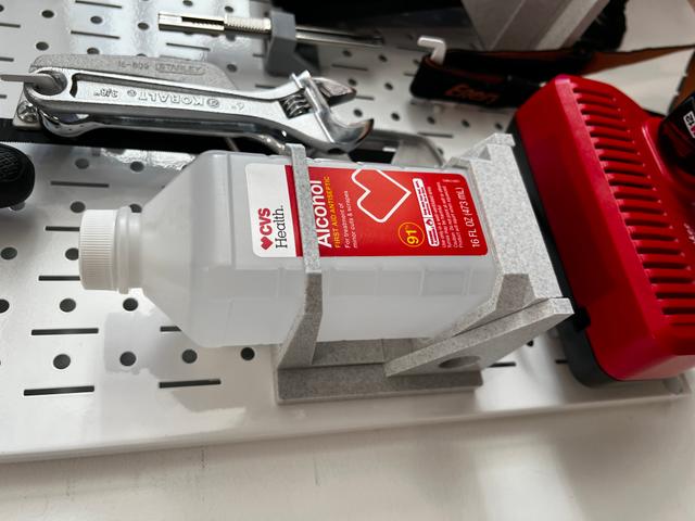 Hanging Holder for Isopropyl Alcohol on DDD Wall Control System 3D model thumbnail