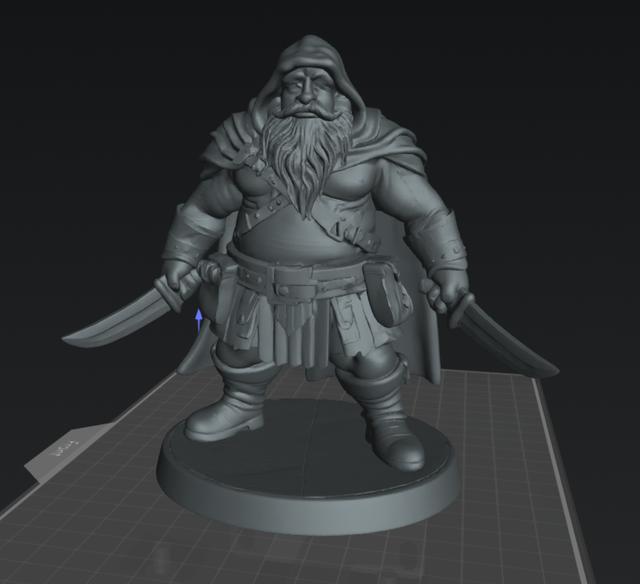Dwarf Rogue Male 4 3D model thumbnail