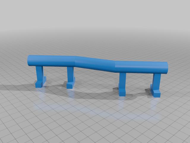 Zigzag Rail 3D model thumbnail