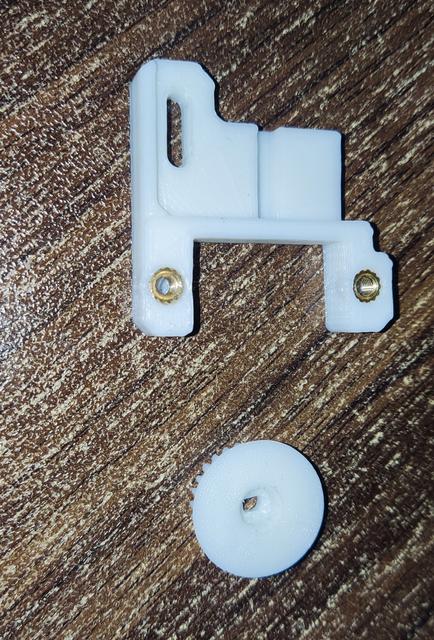 PicoMMU Servo Mount & Belt Gear Remix for MG90S Servo 3D model thumbnail