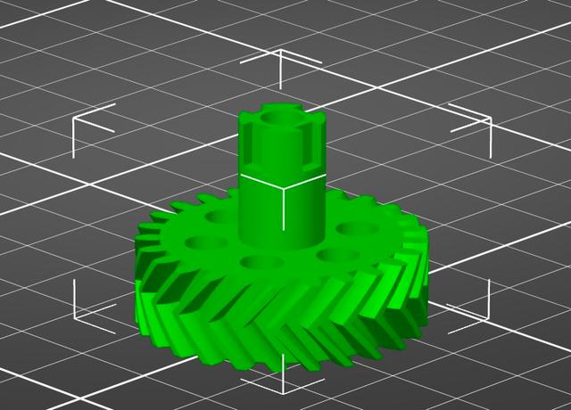 Two piece axle with teeth 3D model thumbnail