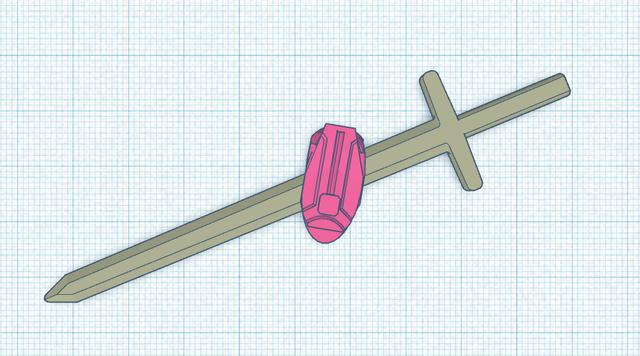 Dummy 13 longsword holder 3D model thumbnail